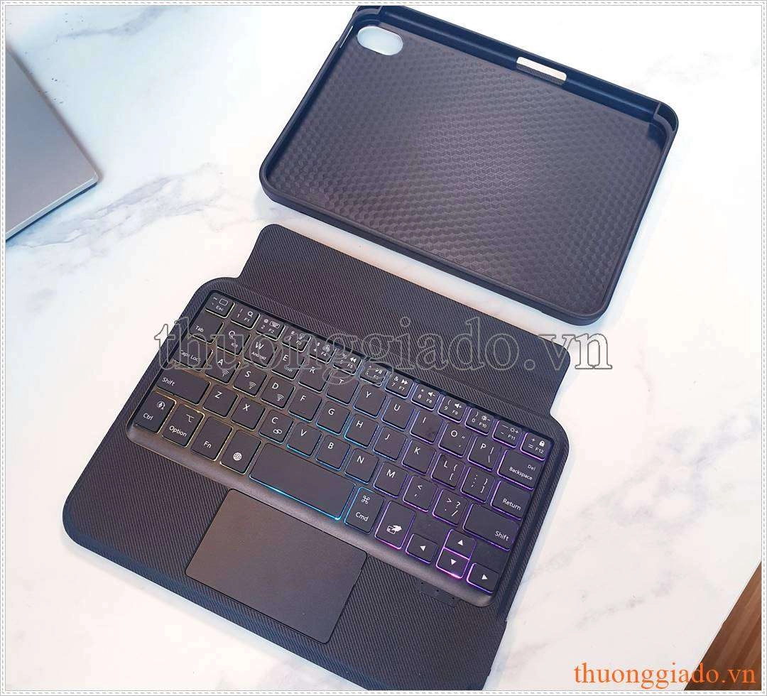 Bao da kèm bàn phím iPad Mini 6 có touchpad, có đèn nền phím, có ngăn để bút (mẫu 2023)